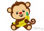 Monkey with banana